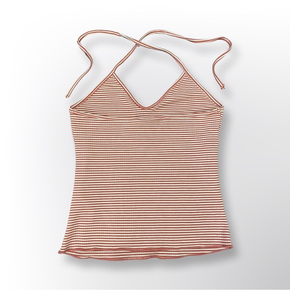 Vero Moda Striped Halterneck Top, Reddish Pink, XS - Picture 2 of 6